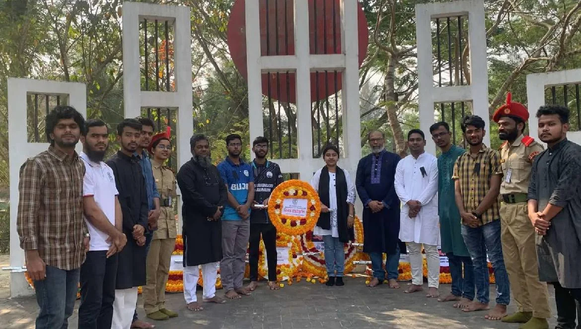 ভাষা শহীদদের স্মরণে ববিসাসের শ্রদ্ধা নিবেদন